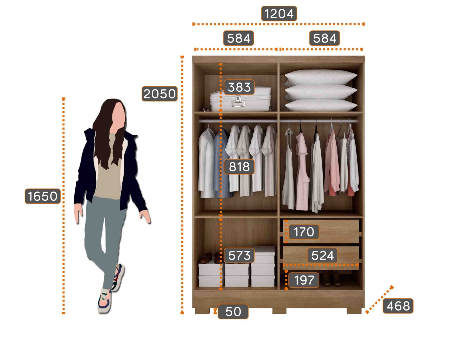 Roupeiro Milly 4 Portas - Imagem 2