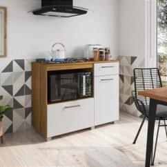 Balcão Cook Gold freijo branco